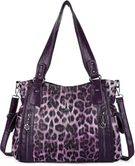 Angel Kiss Handbags for Womens Top-Handle Hobo Purse Roomy Casual Shoulder Bags PU Tote Satchel Purse for Women