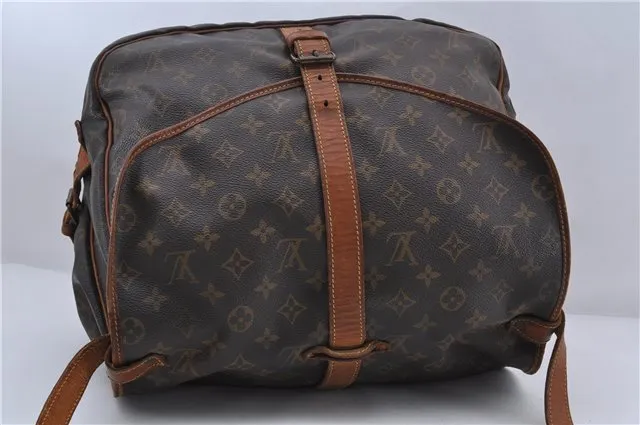 Auth LOUIS VUITTON Monogram Saumur 35 Shoulder Cross Body Bag M42254 LV 6135C