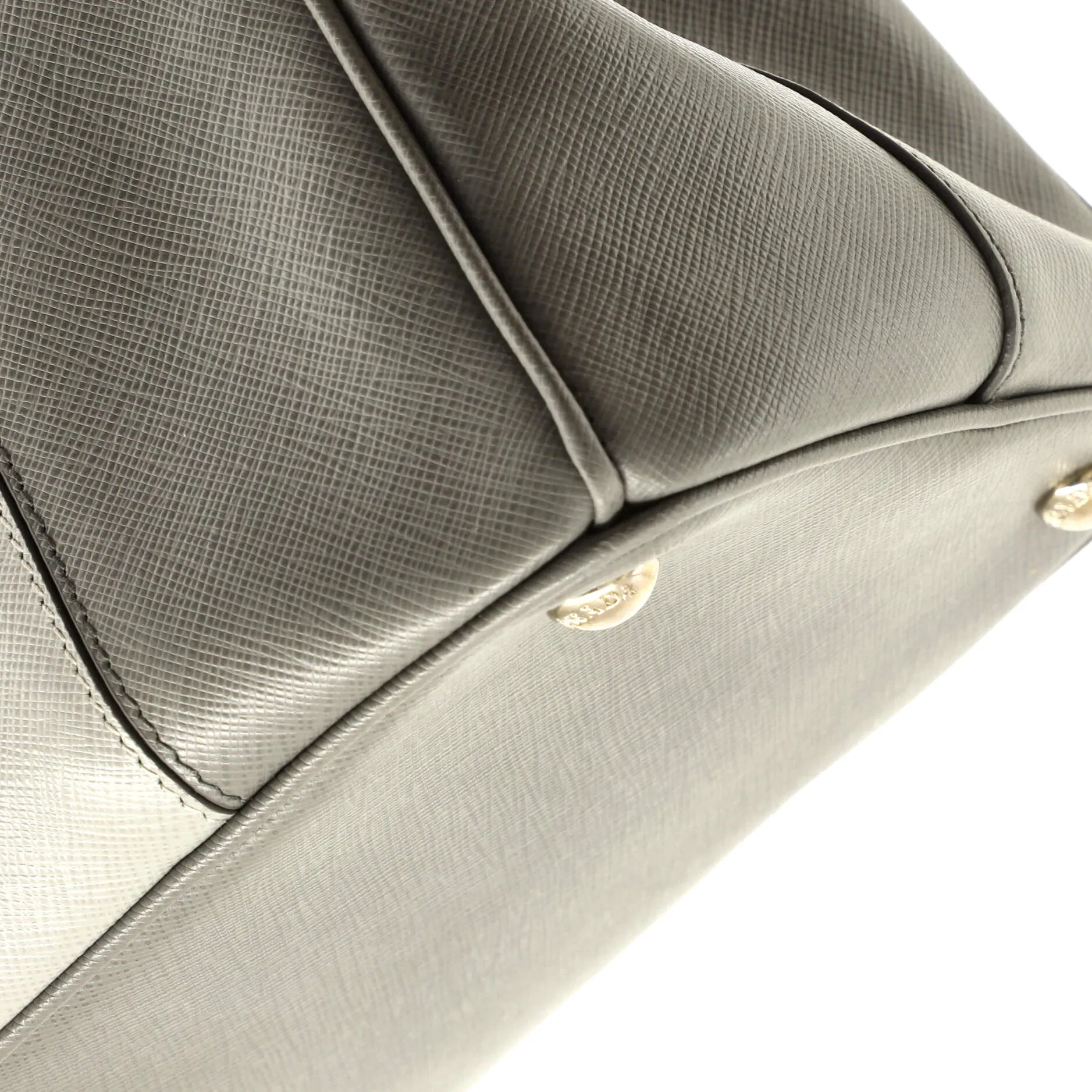 Bicolor Double Zip Lux Tote Saffiano Leather Medium