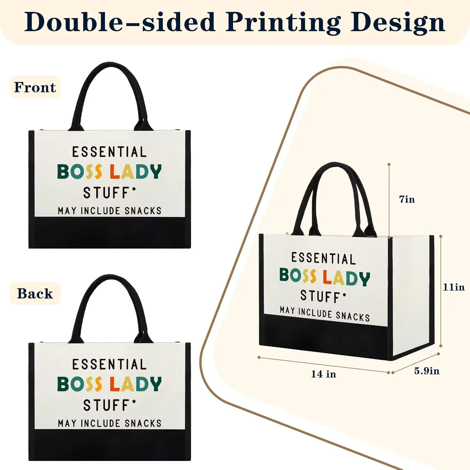 Boss Lady Gifts for Women, Boss Day Gifts for Leader Manager Boss Friend, Christmas Gift for Boss Lady, Best Boss Gifts for Boss Lady, Boss Birthday Gifts for Women, Cool Gifts for Boss Lady Tote Bag