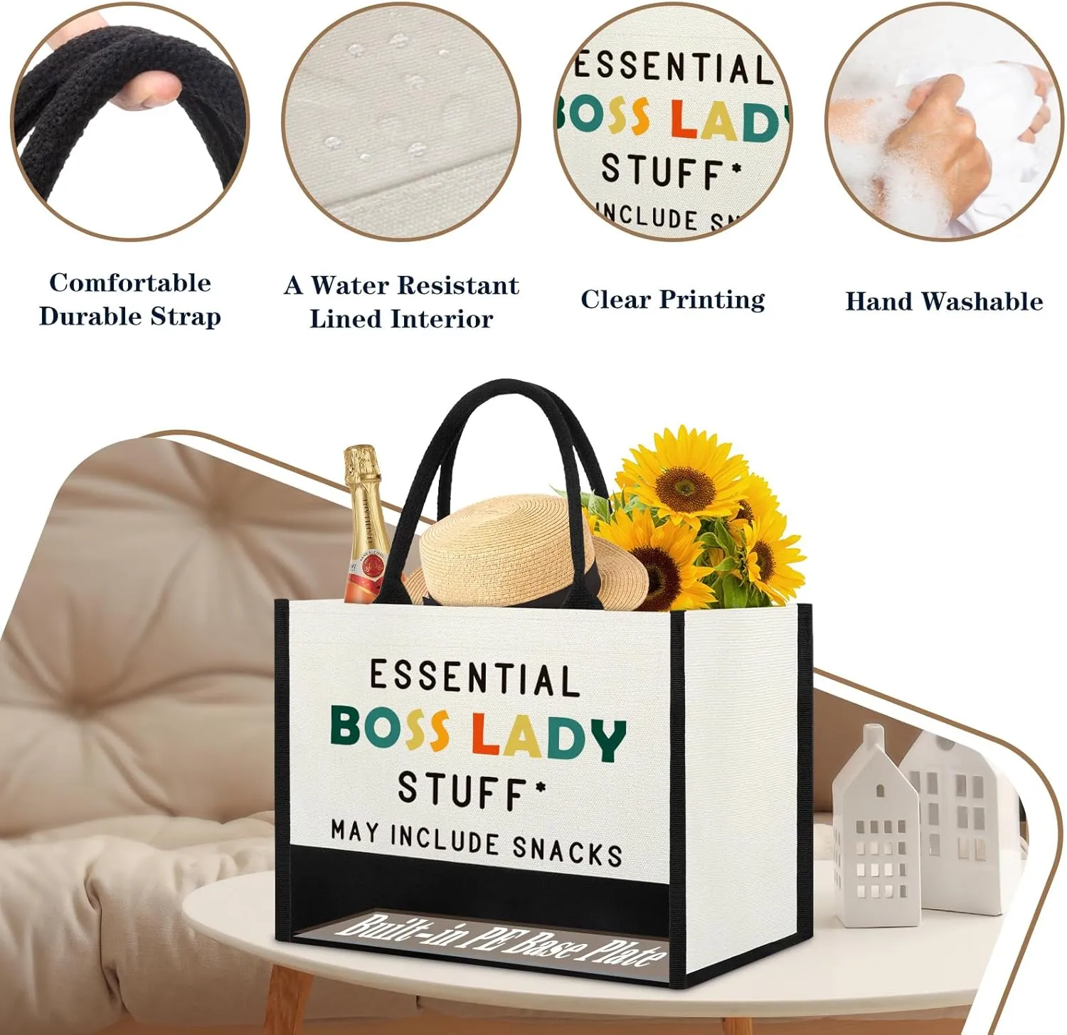 Boss Lady Gifts for Women, Boss Day Gifts for Leader Manager Boss Friend, Christmas Gift for Boss Lady, Best Boss Gifts for Boss Lady, Boss Birthday Gifts for Women, Cool Gifts for Boss Lady Tote Bag