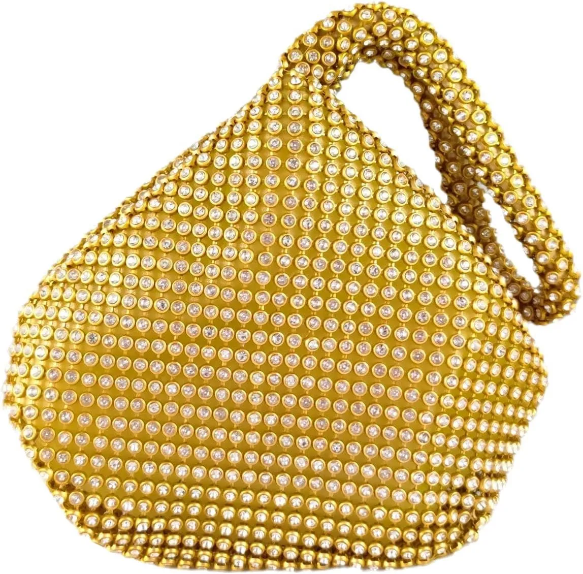 Boutique De FGG Sparkly Rhinestone Clutch Evening Bags for Women Formal Triangle Purse for Party Prom Wedding Handbag,Mini