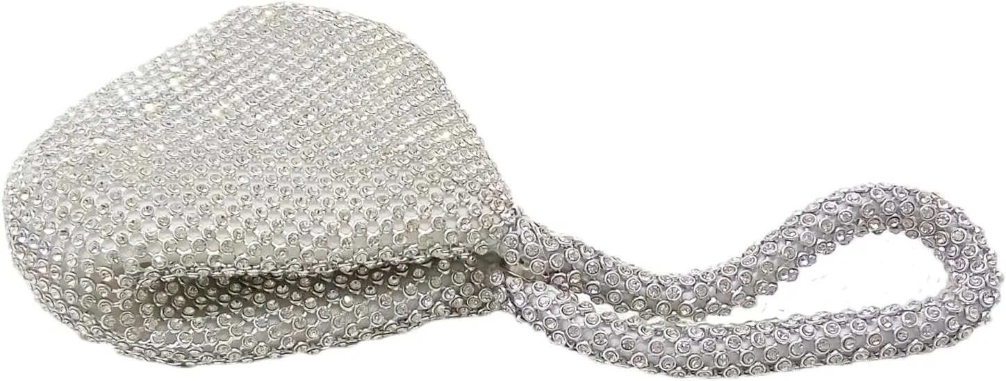 Boutique De FGG Sparkly Rhinestone Clutch Evening Bags for Women Formal Triangle Purse for Party Prom Wedding Handbag,Mini