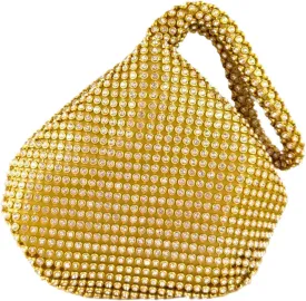 Boutique De FGG Sparkly Rhinestone Clutch Evening Bags for Women Formal Triangle Purse for Party Prom Wedding Handbag,Mini