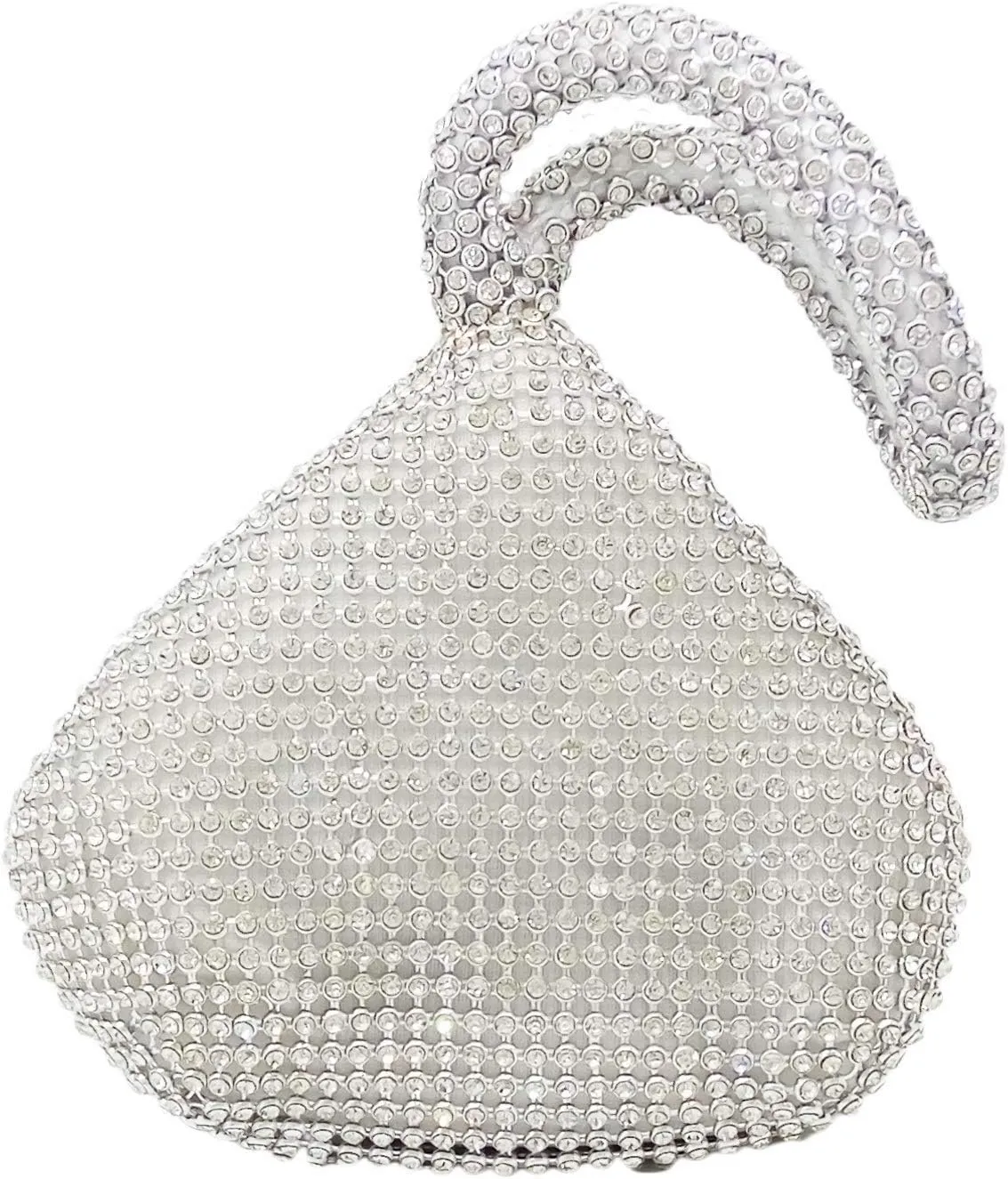 Boutique De FGG Sparkly Rhinestone Clutch Evening Bags for Women Formal Triangle Purse for Party Prom Wedding Handbag,Mini
