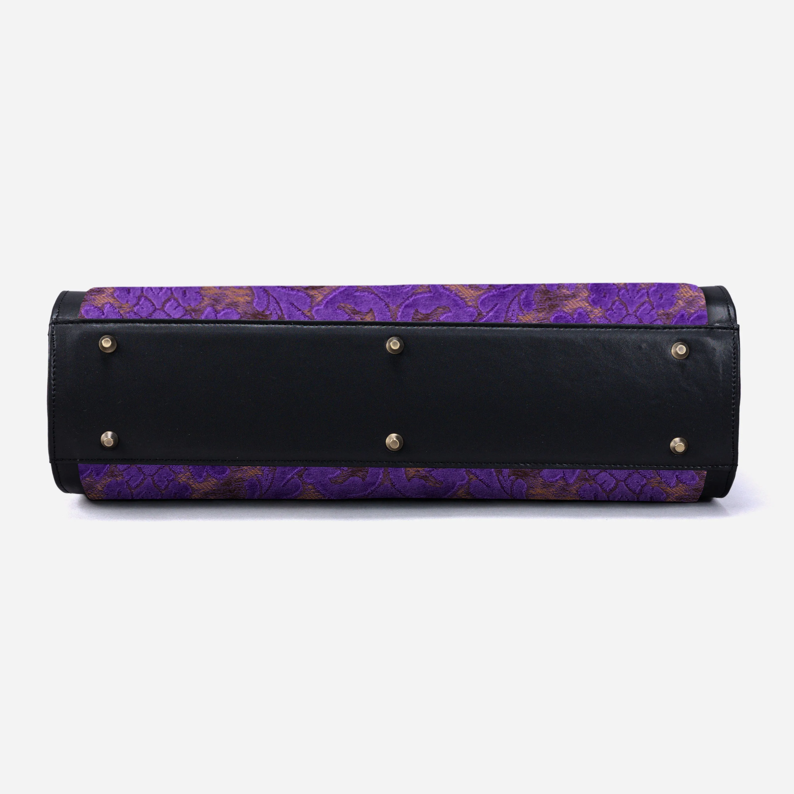 Burnout Velvet Purple Business Tote