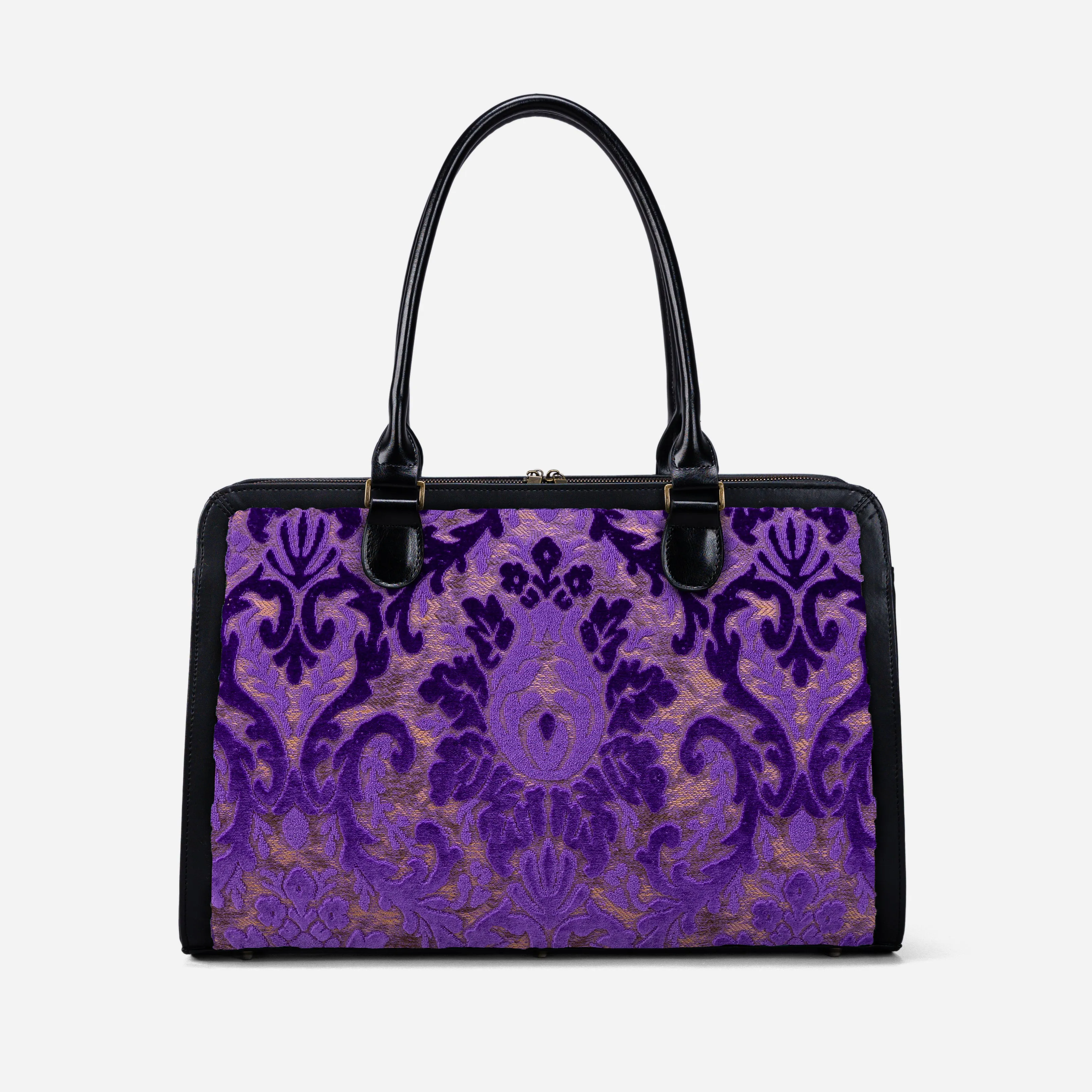 Burnout Velvet Purple Business Tote