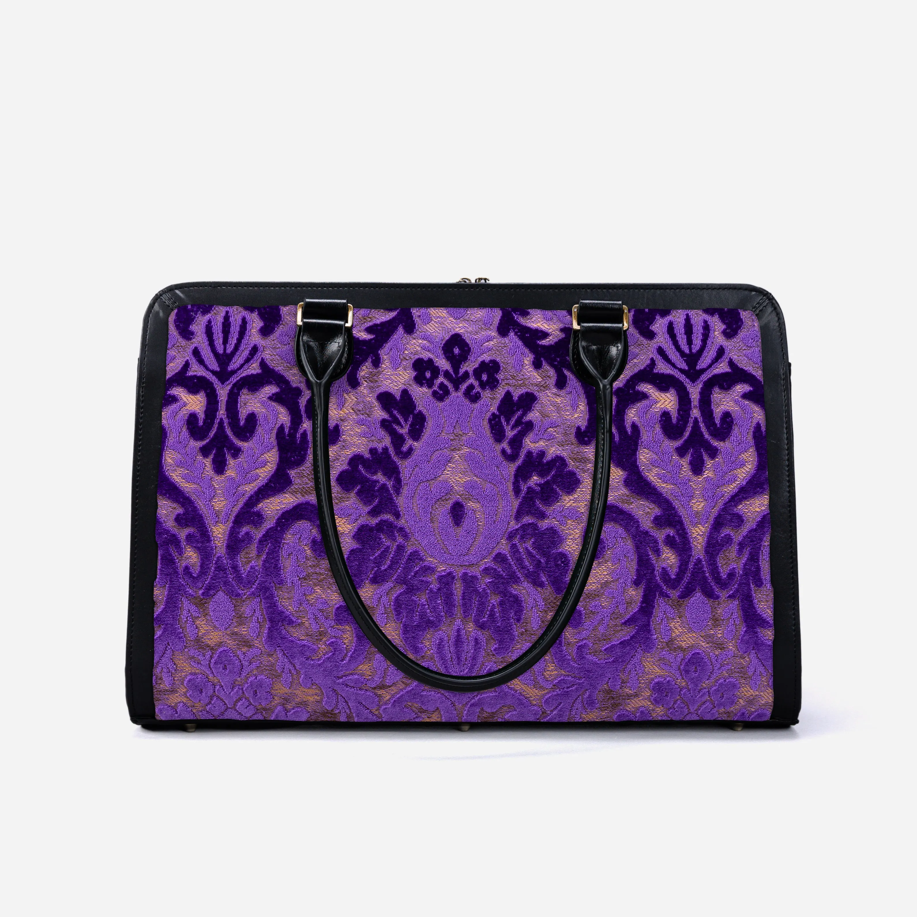 Burnout Velvet Purple Business Tote