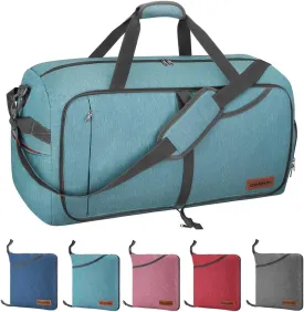 Canway 115L Travel Duffel Bag, Foldable Weekender Bag with Shoes Compartment for Men Women Water-proof & Tear Resistant