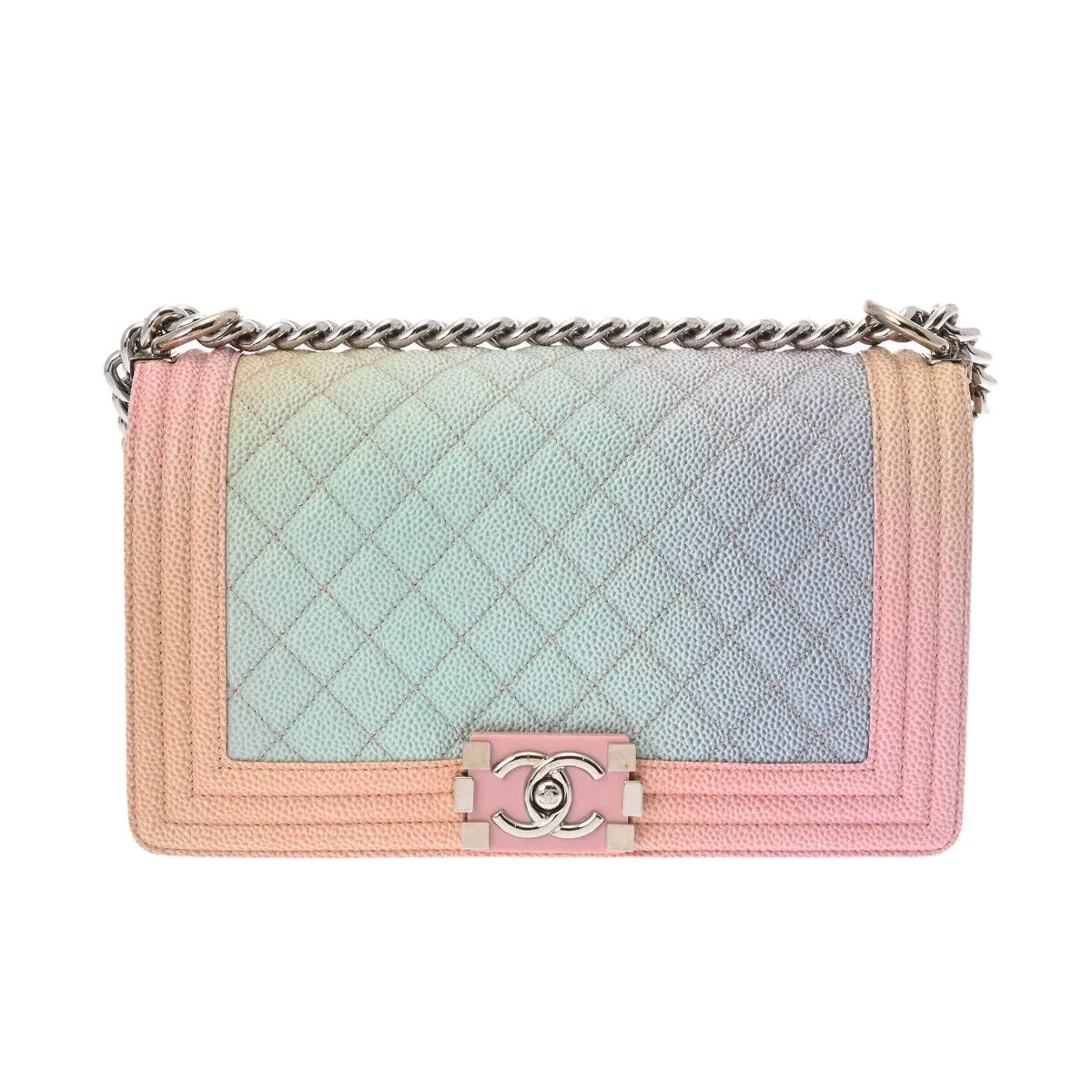 Chanel Boy Chainshoulder 9.8' Rainbow