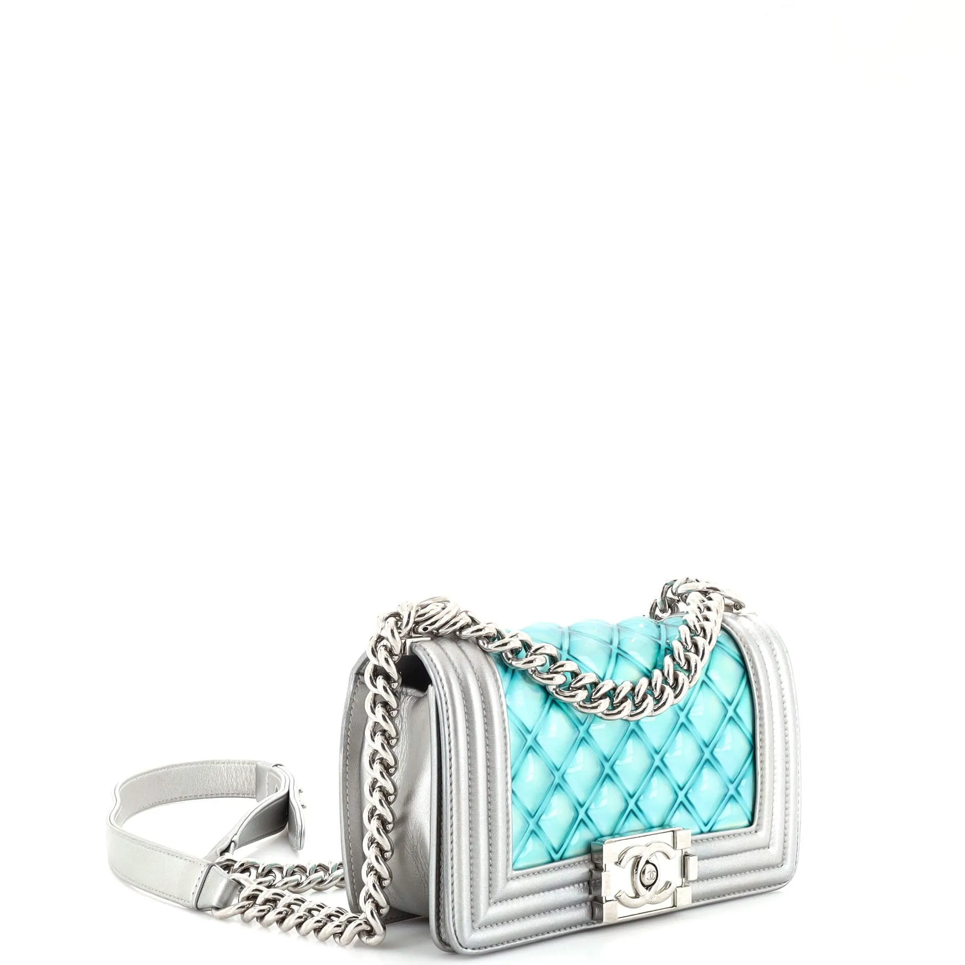 Chanel Boy Flap Bag Quilted Holographic
