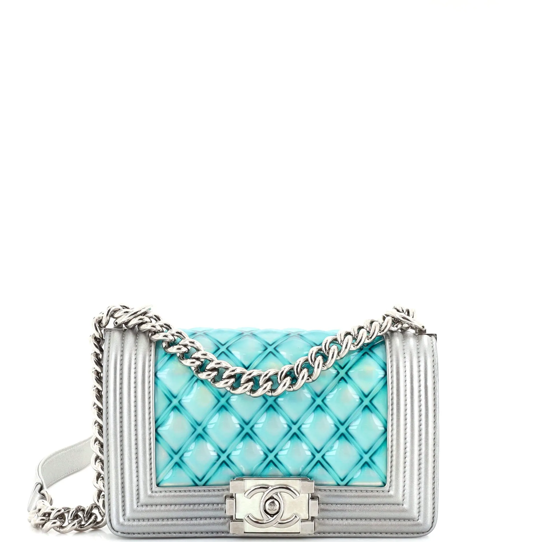 Chanel Boy Flap Bag Quilted Holographic