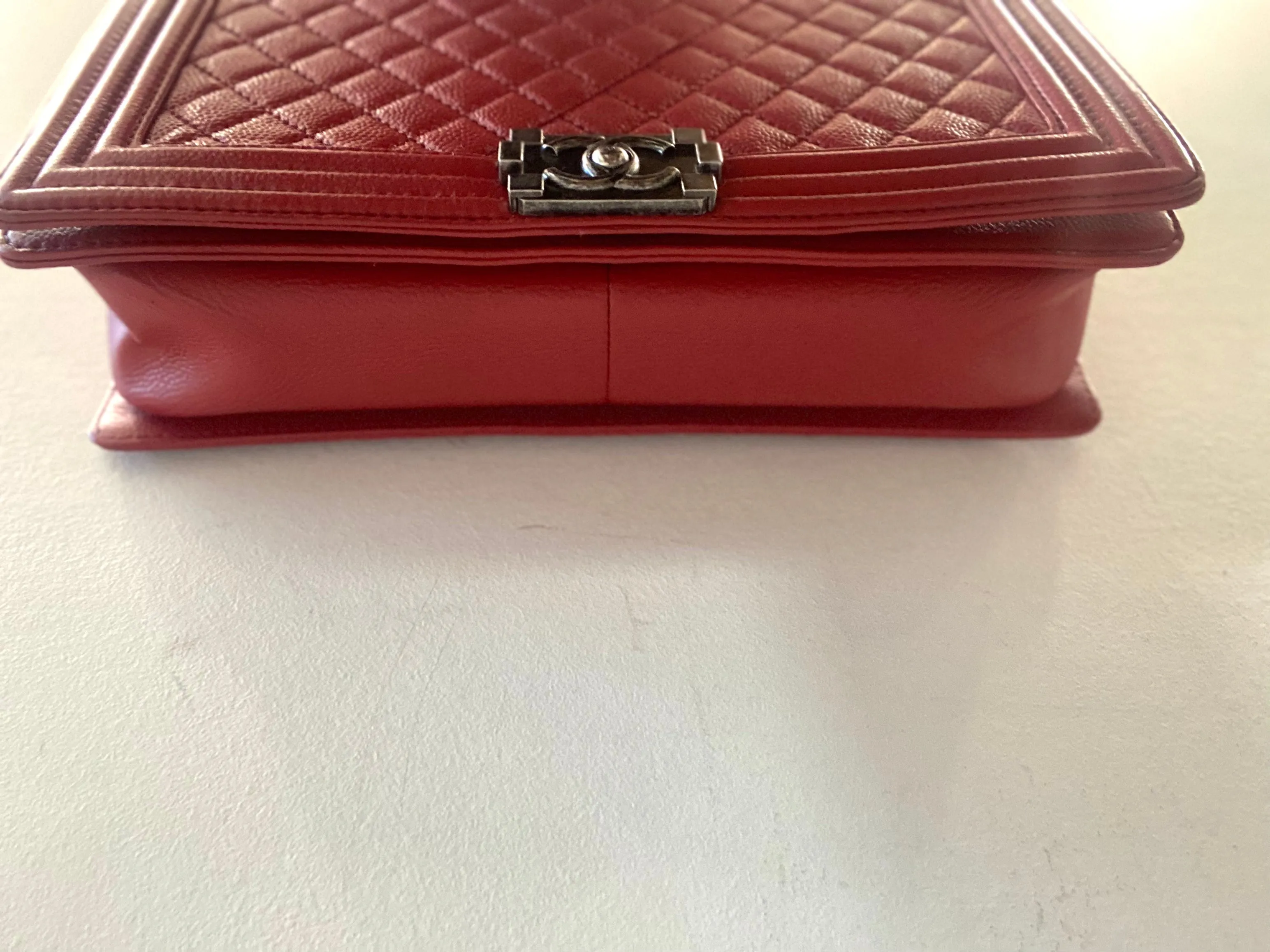 CHANEL CAVIAR QUILTED LEATHER LARGE BOY BAG