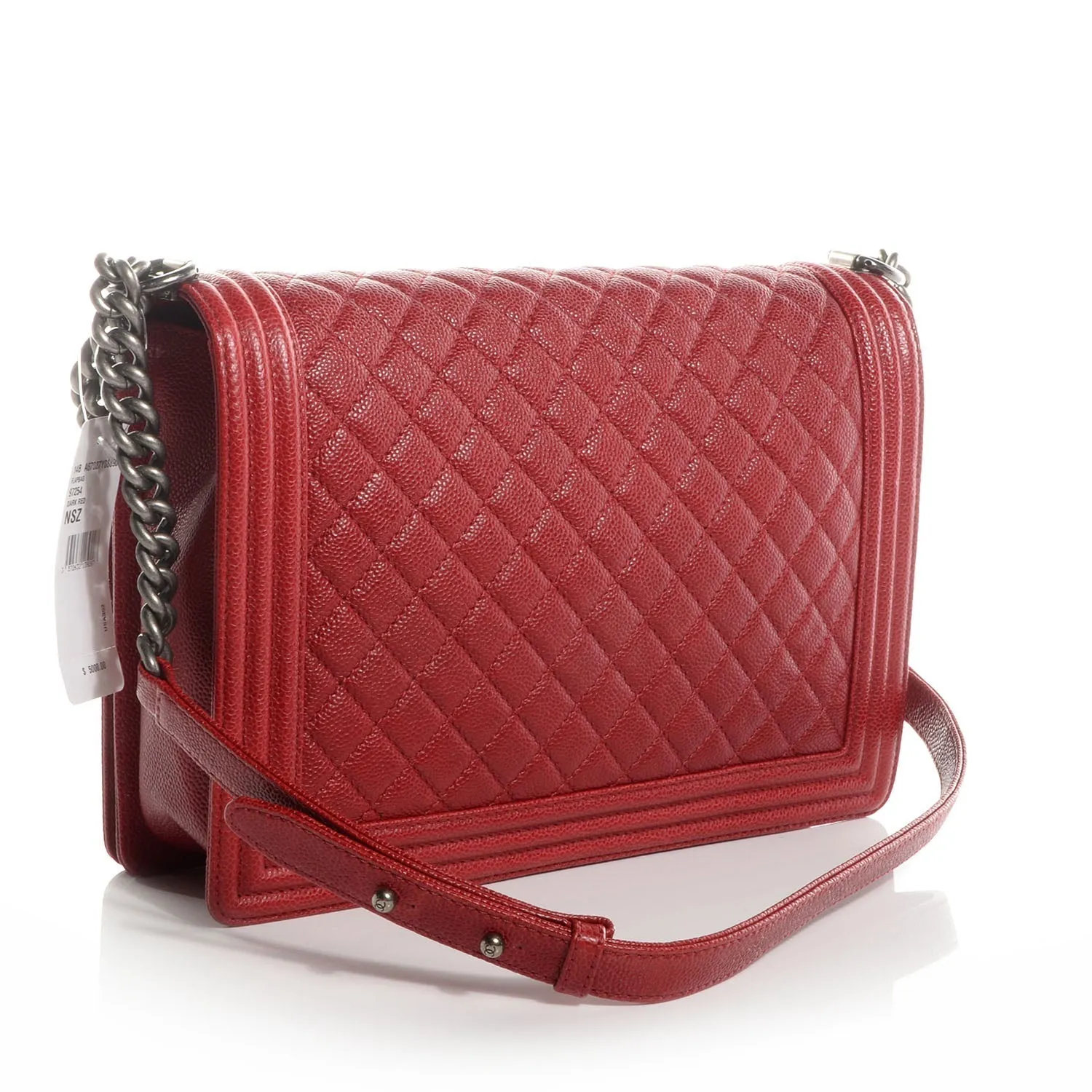 CHANEL CAVIAR QUILTED LEATHER LARGE BOY BAG