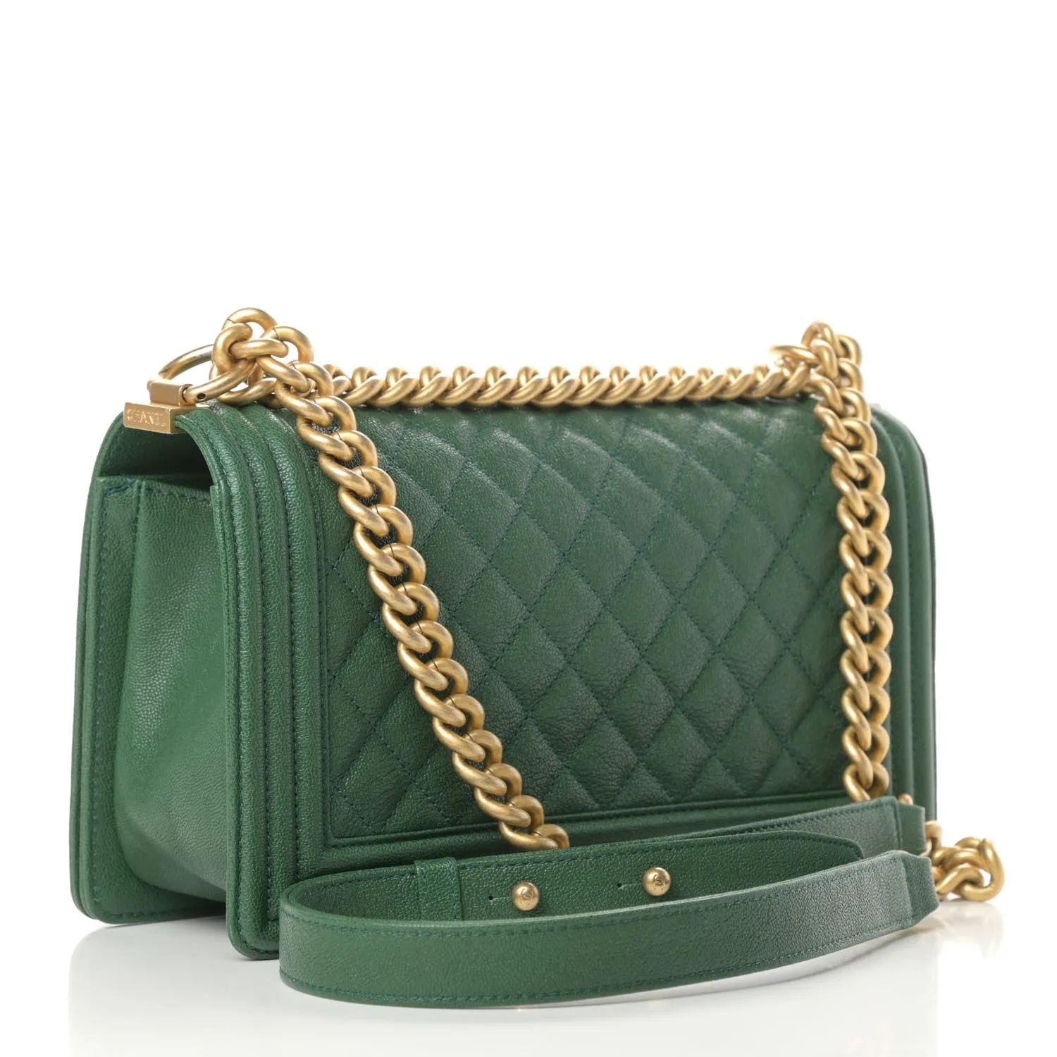 CHANEL CAVIAR QUILTED MEDIUM BOY FLAP SHOULDER BAG
