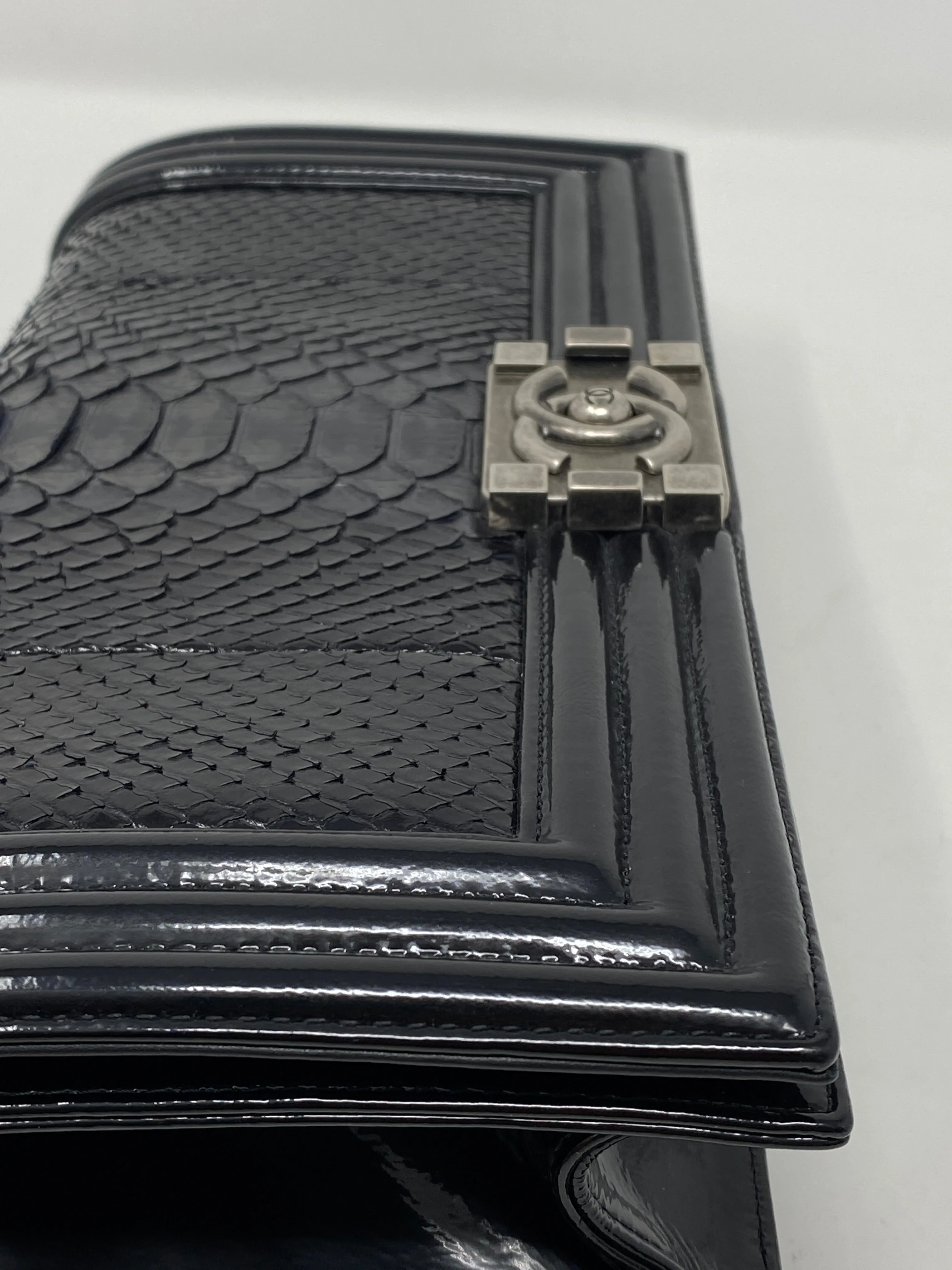 Chanel Clutch Boy Python Leather