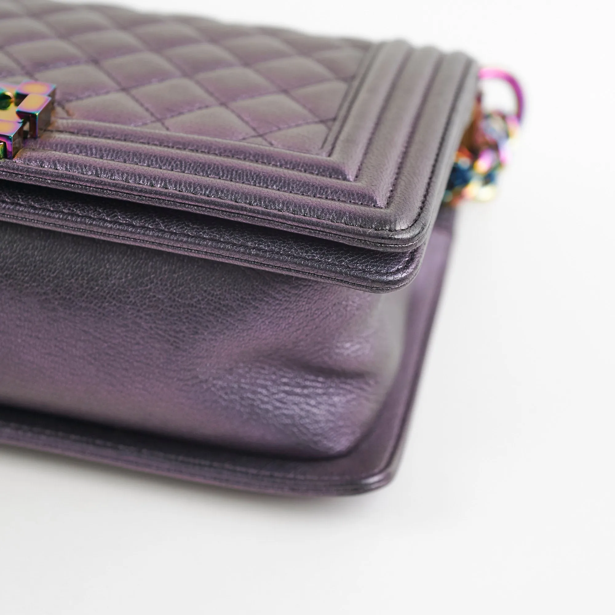 Chanel Old Medium Boy Iridescent Boy Bag