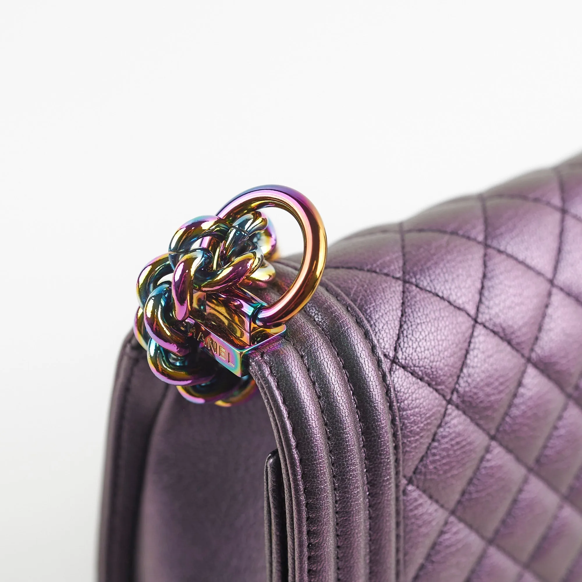 Chanel Old Medium Boy Iridescent Boy Bag