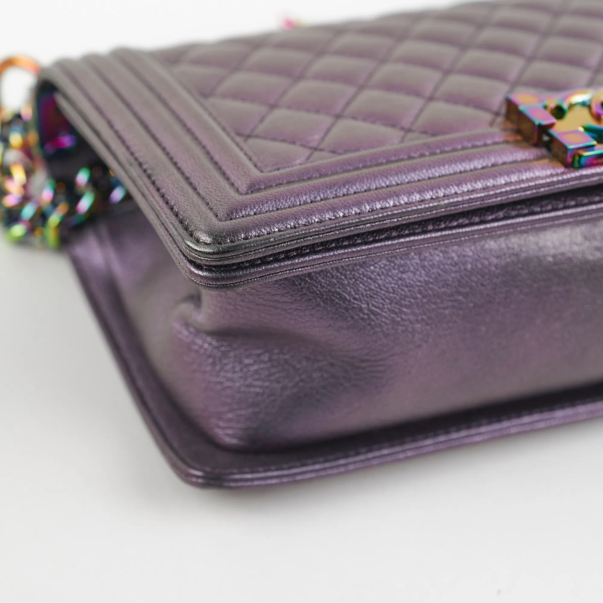 Chanel Old Medium Boy Iridescent Boy Bag