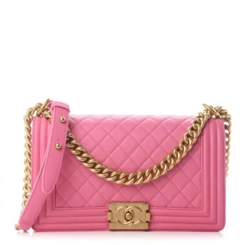 CHANEL QUILTED LAMBSKIN MEDIUM BOY FLAP BAG