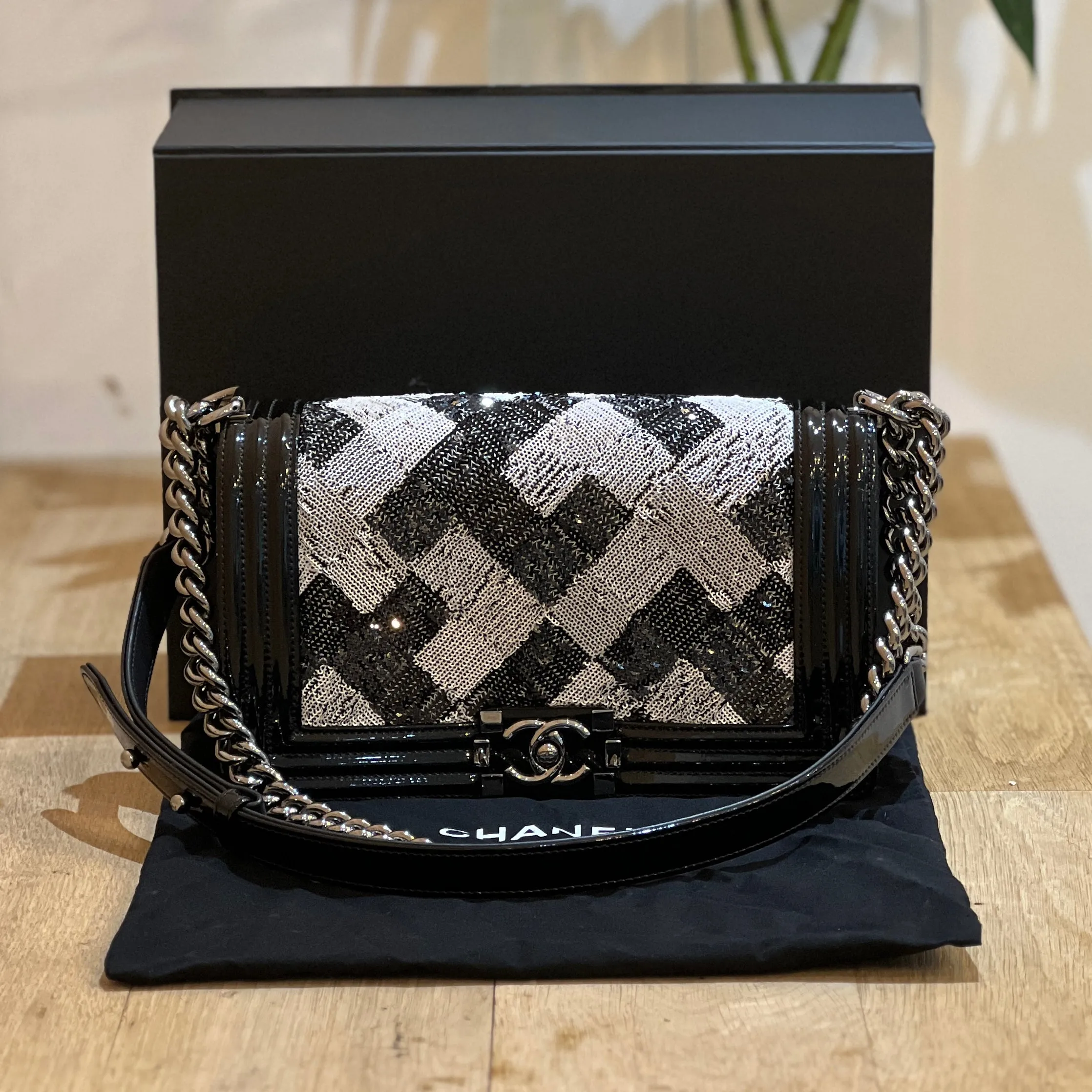 Chanel Sequin Boy
