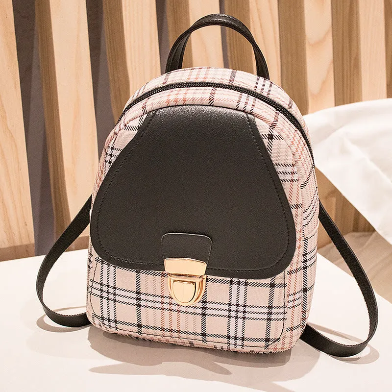 Checked Handbag Small Backpack