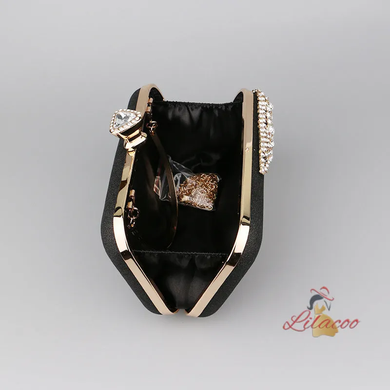 Diamond-encrusted Dinner Bag Retro Banquet Bag