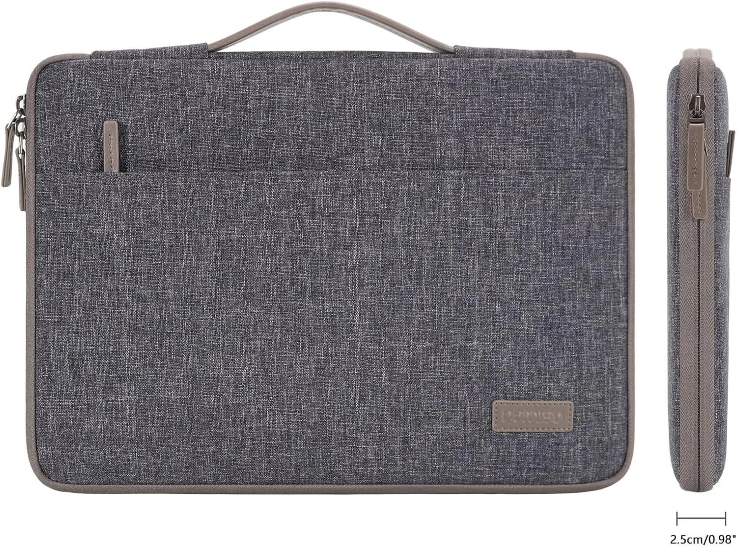 DOMISO 16 inch Laptop Sleeve Canvas Notebook Portable Carrying Bag Case Handbag for 16" Dell/HP Pavilion Envy/ThinkPad IdeaPad/ASUS Vivobook,Dark Grey