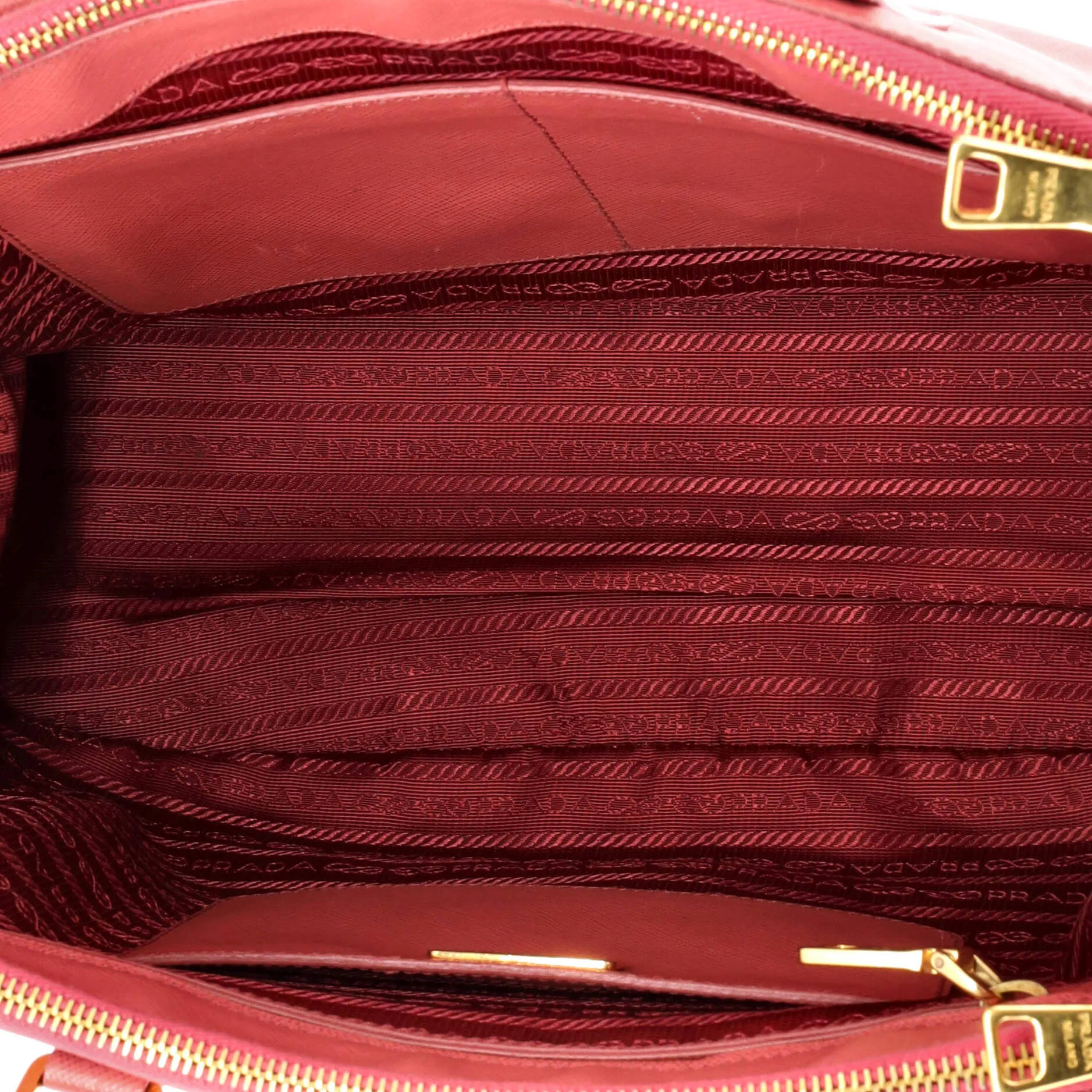 Double Zip Lux Tote Saffiano Leather Large