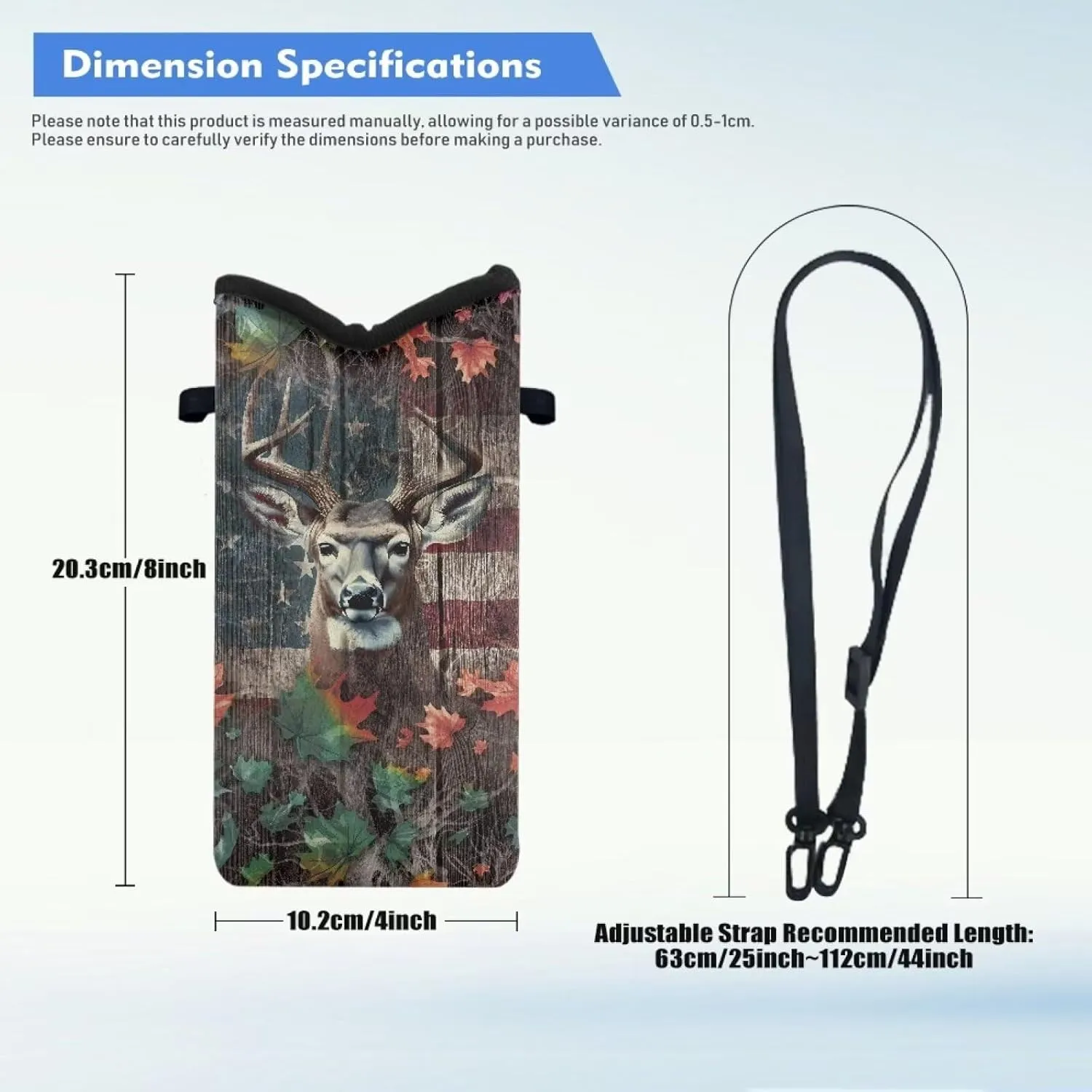 Elk Maple Leaf American Flag Print Small Crossbody Bag Cell Phone Purse with Adjustable Strap Top Opening Cell Phone Bag for Women Men Portable Compact Phone Sleeve