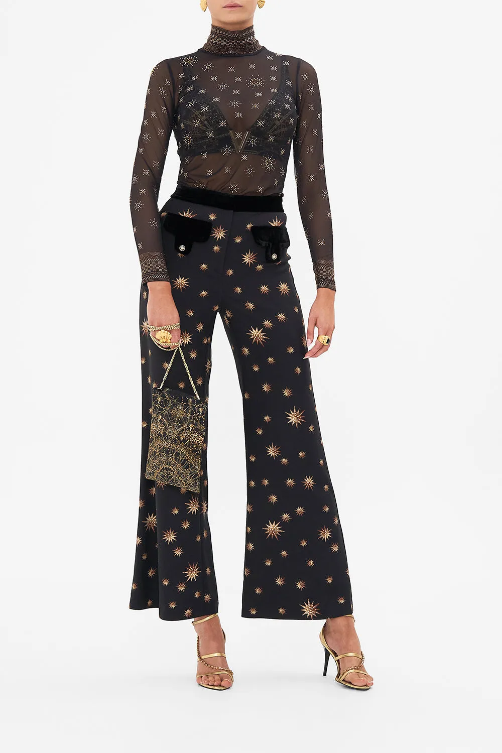 EMBELLISHED MINI TOTE MASKED AT MOONLIGHT