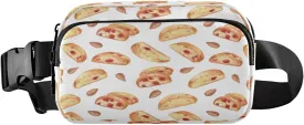 Fanny Packs for Women Men Cookies Biscotti Cherries Almond Nuts Belt Bag Waist Pouch Packs Crossbody Bag Running Hiking Fanny Pack Gifts for Girls Boys