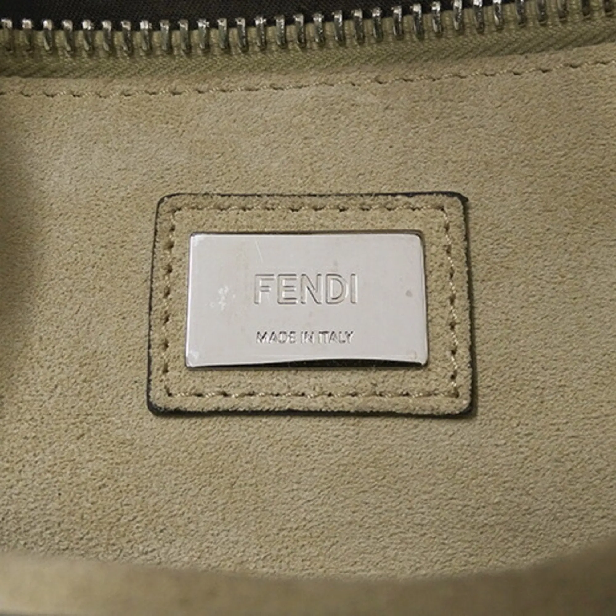 FENDI Bag Ladies Handbag Shoulder 2way Suede Enamel Peekaboo Large Beige 8BN210