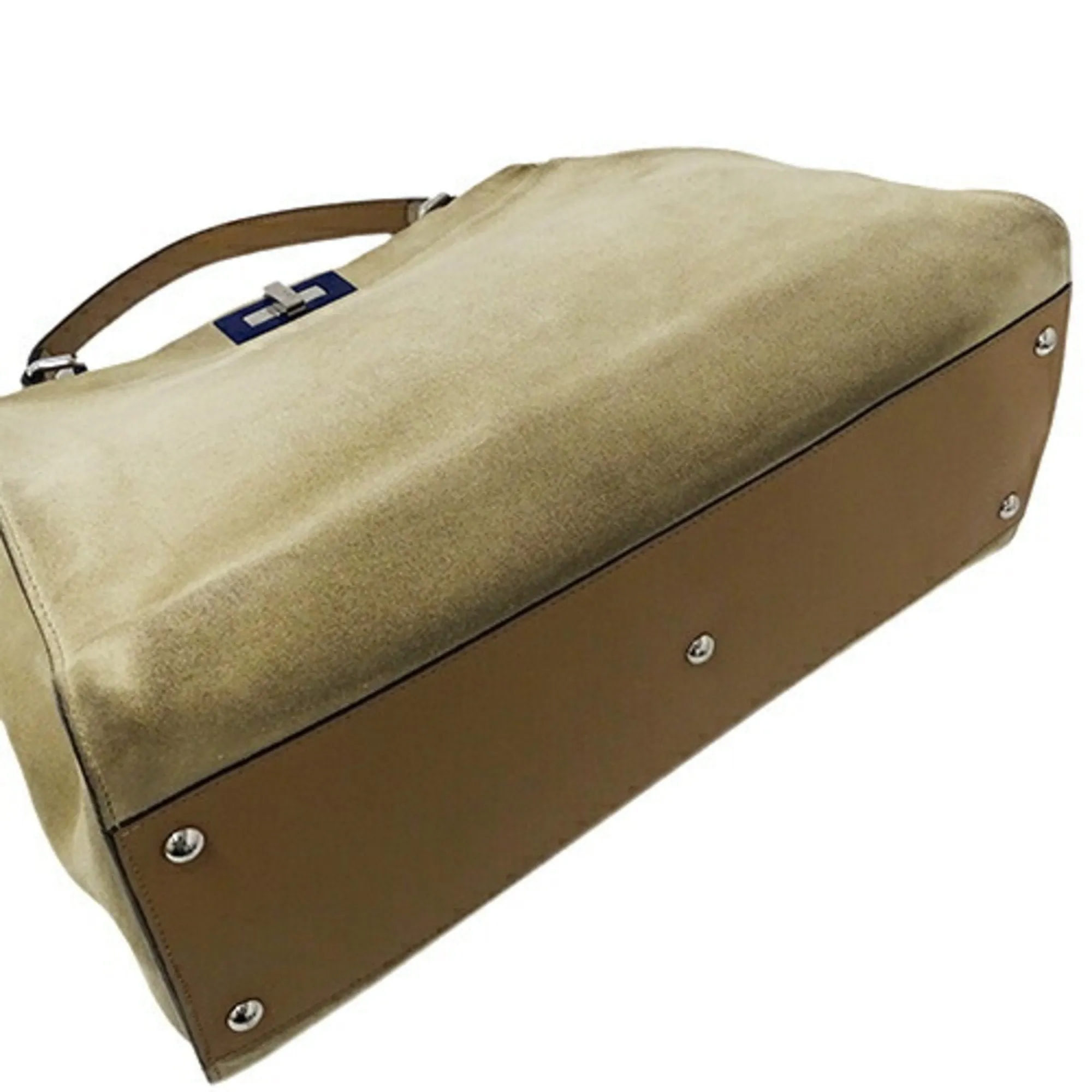 FENDI Bag Ladies Handbag Shoulder 2way Suede Enamel Peekaboo Large Beige 8BN210