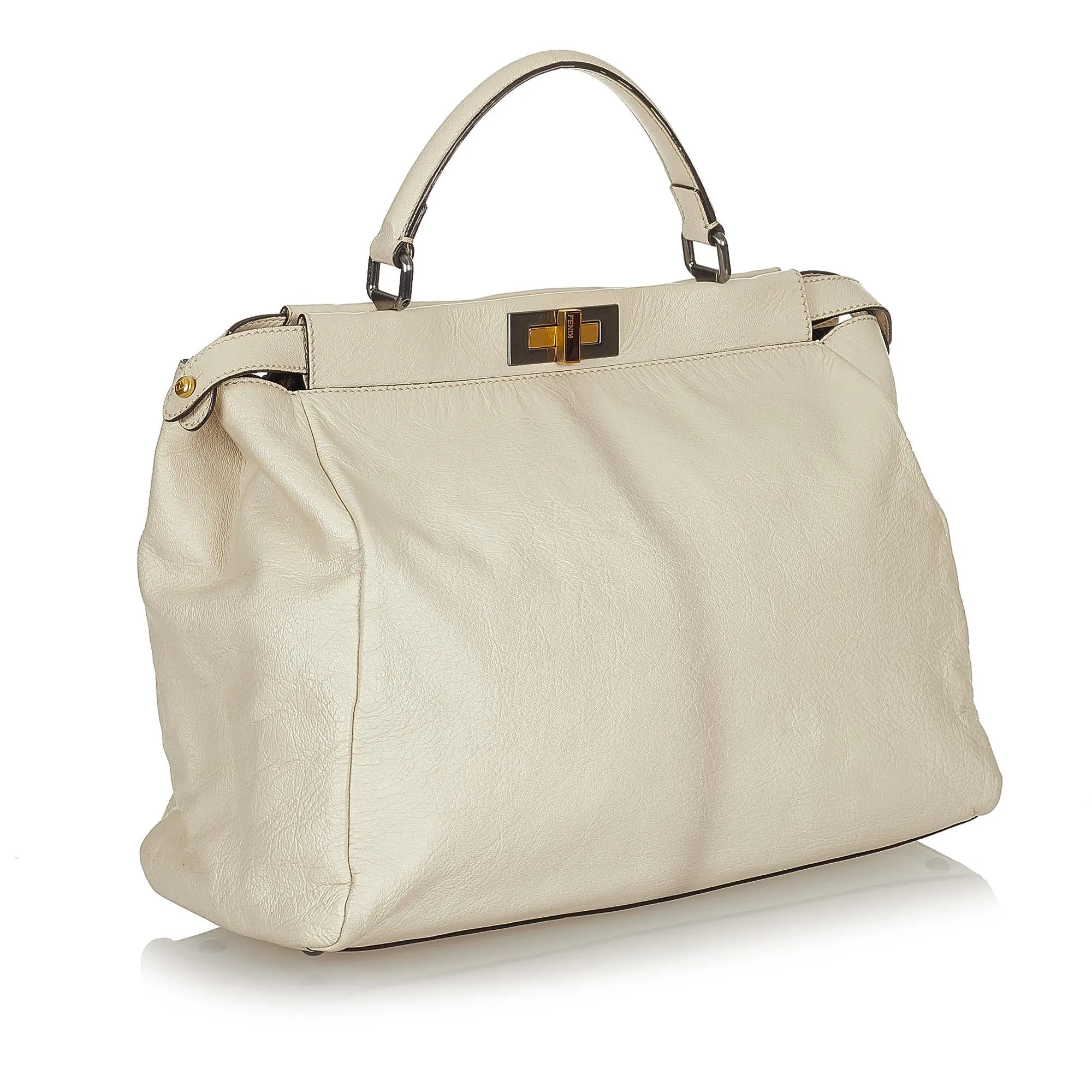 Fendi Large Peekaboo Leather Satchel (SHG-usPpvT)