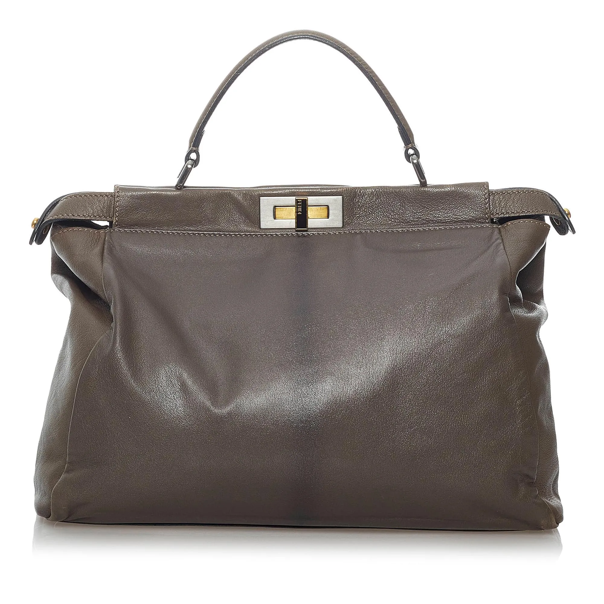 Fendi Peekaboo Leather Satchel (SHG-30047)