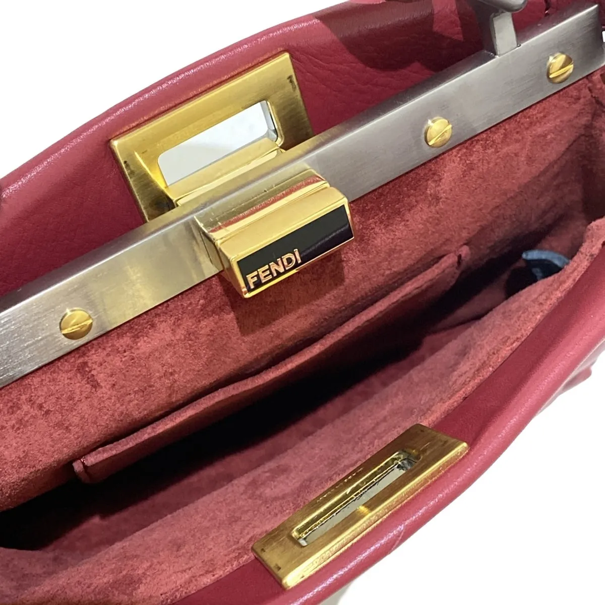 Fendi Red Peekaboo Small Bag