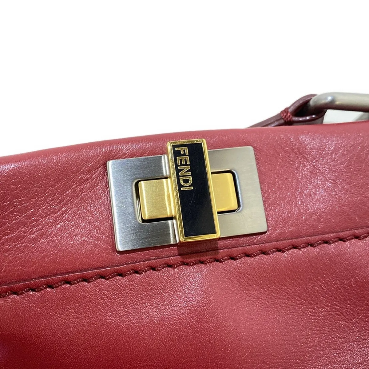 Fendi Red Peekaboo Small Bag