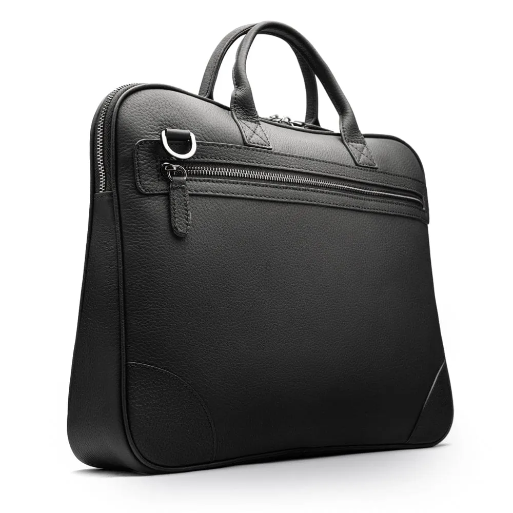 Fitzrovia Leather 16" Laptop Bag - Black