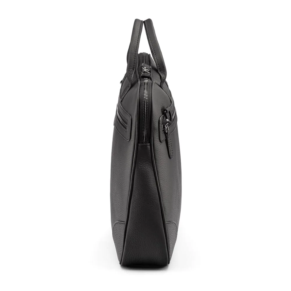 Fitzrovia Leather 16" Laptop Bag - Black