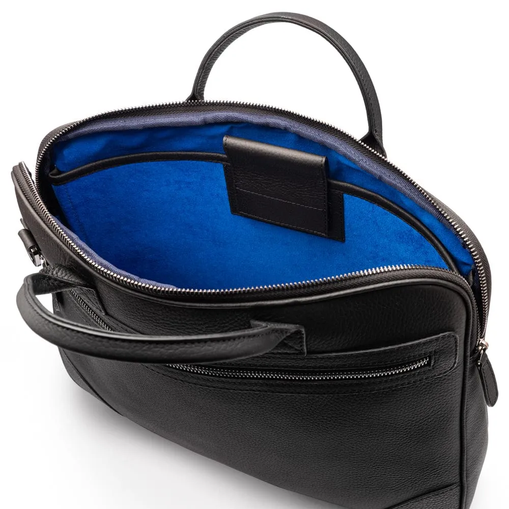 Fitzrovia Leather 16" Laptop Bag - Black