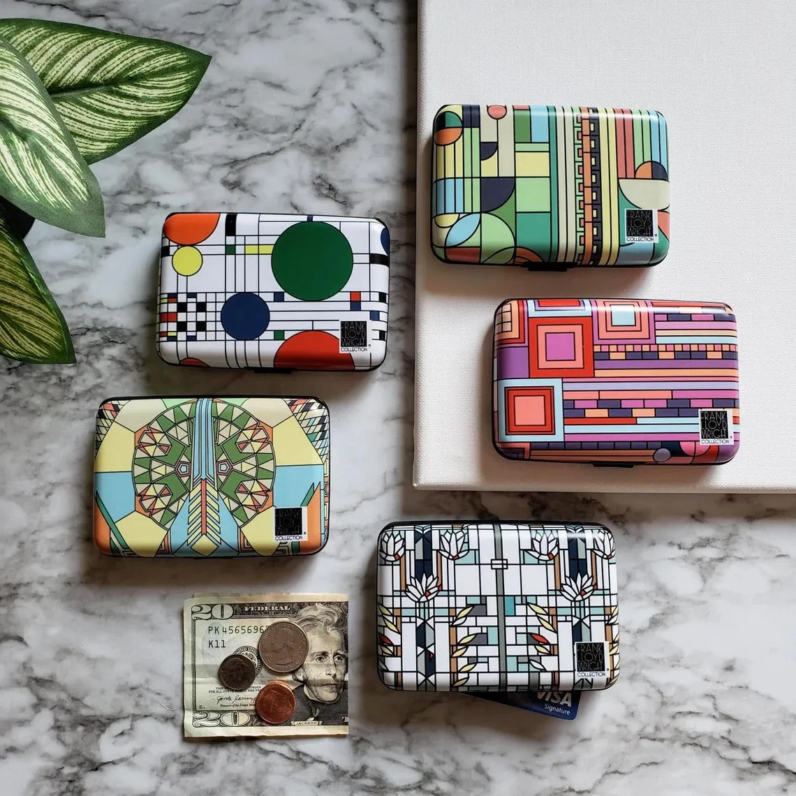 Frank Lloyd Wright Art Armored RFID Protection Wallet - Avery Coonley Playhouse