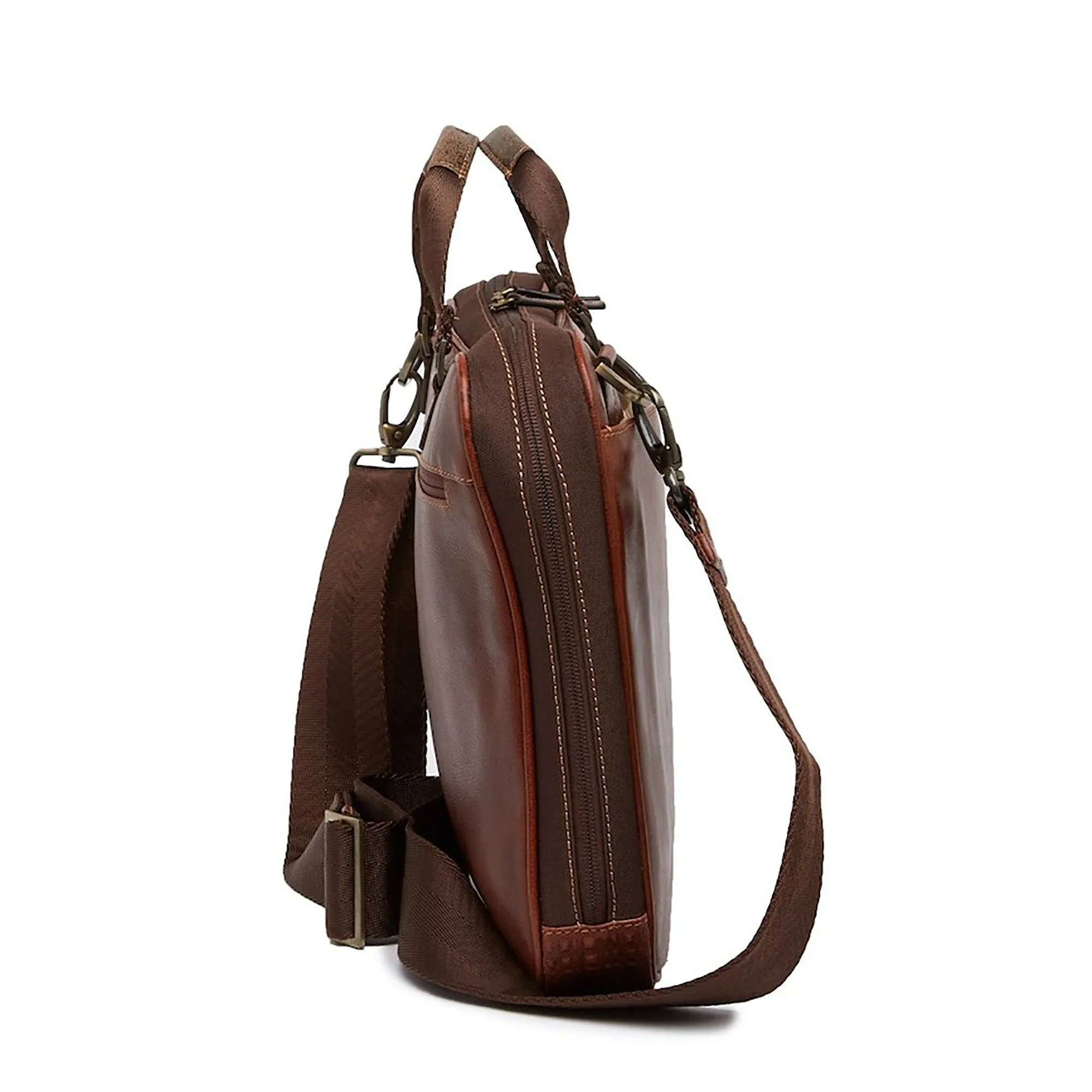 Garth Slim Leather Briefcase Zipster