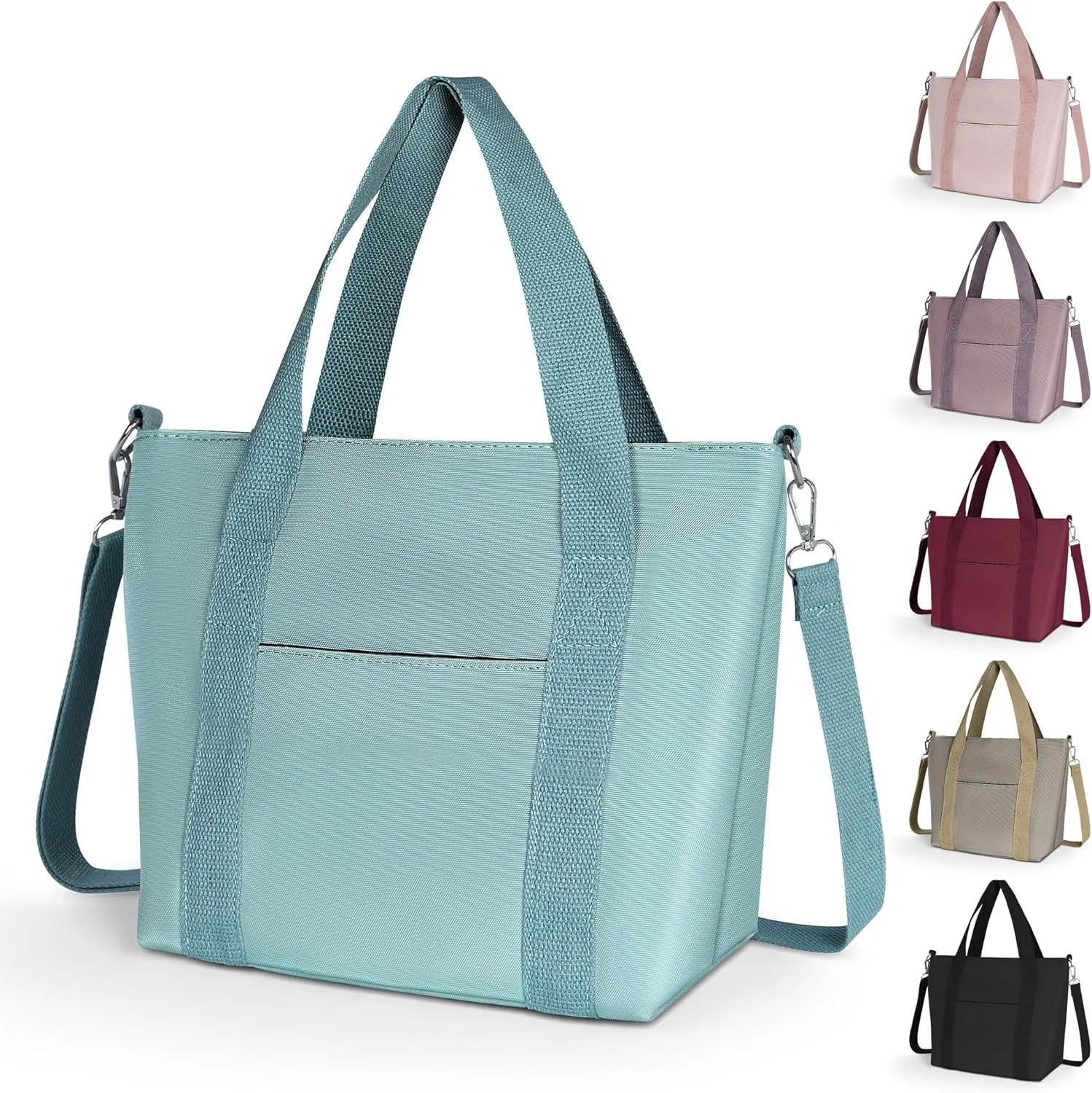 Geestock Small Tote Bag for Women with Zipper, Cute Casual Tote Purse Bag, Waterproof Top Handle Shoulder Crossbody Handbag