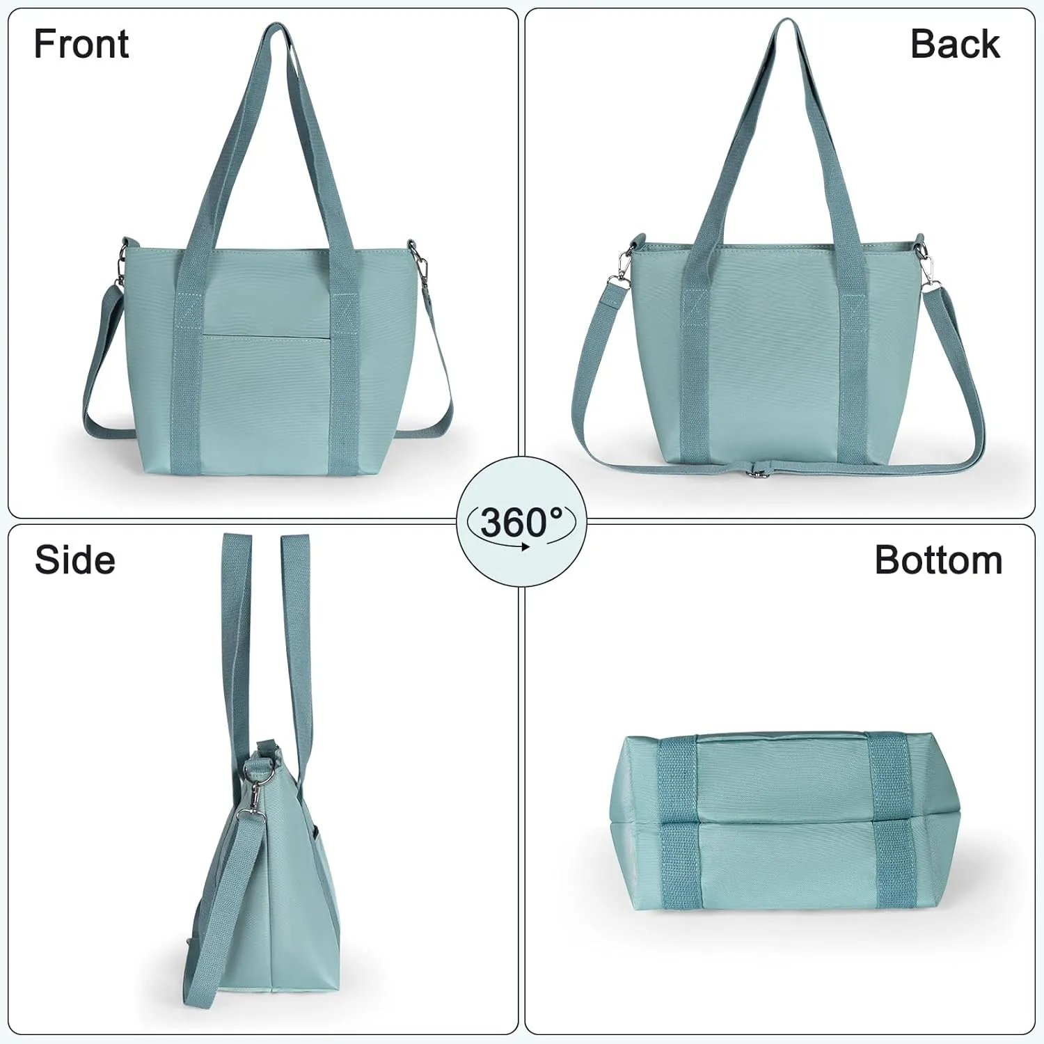 Geestock Small Tote Bag for Women with Zipper, Cute Casual Tote Purse Bag, Waterproof Top Handle Shoulder Crossbody Handbag