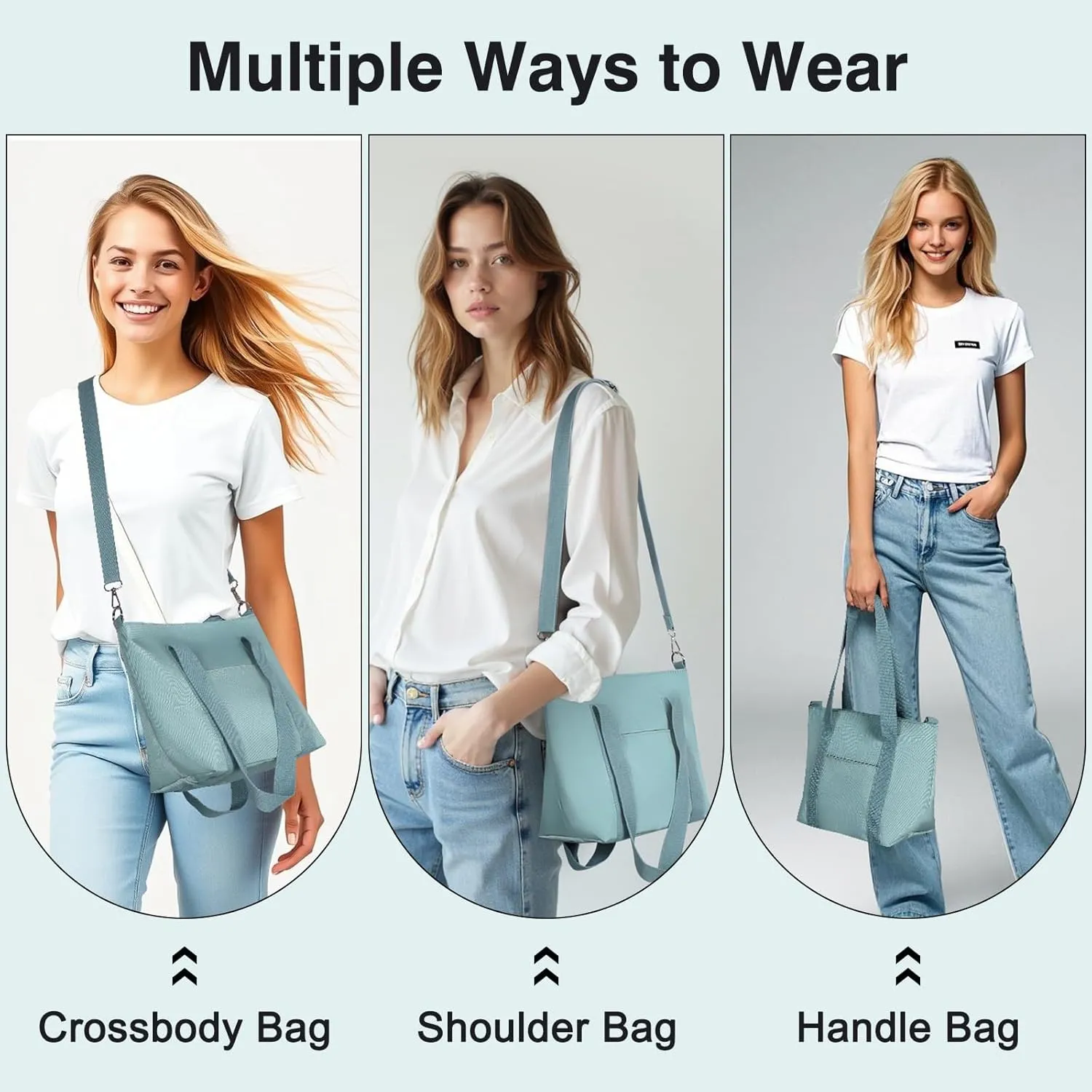Geestock Small Tote Bag for Women with Zipper, Cute Casual Tote Purse Bag, Waterproof Top Handle Shoulder Crossbody Handbag