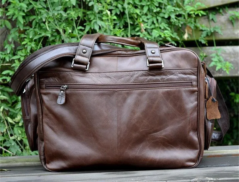 Genuine Leather Large Business Handheld Bag