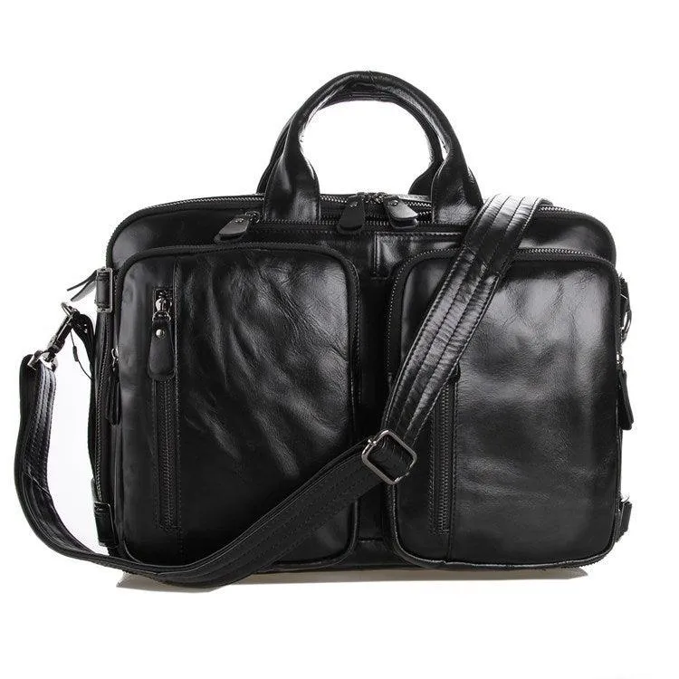 Genuine Leather Large Business Handheld Bag