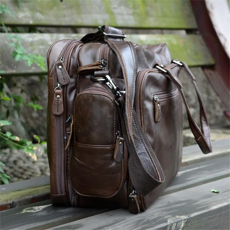 Genuine Leather Large Business Handheld Bag
