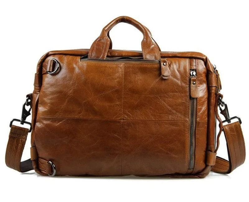 Genuine Leather Large Business Handheld Bag